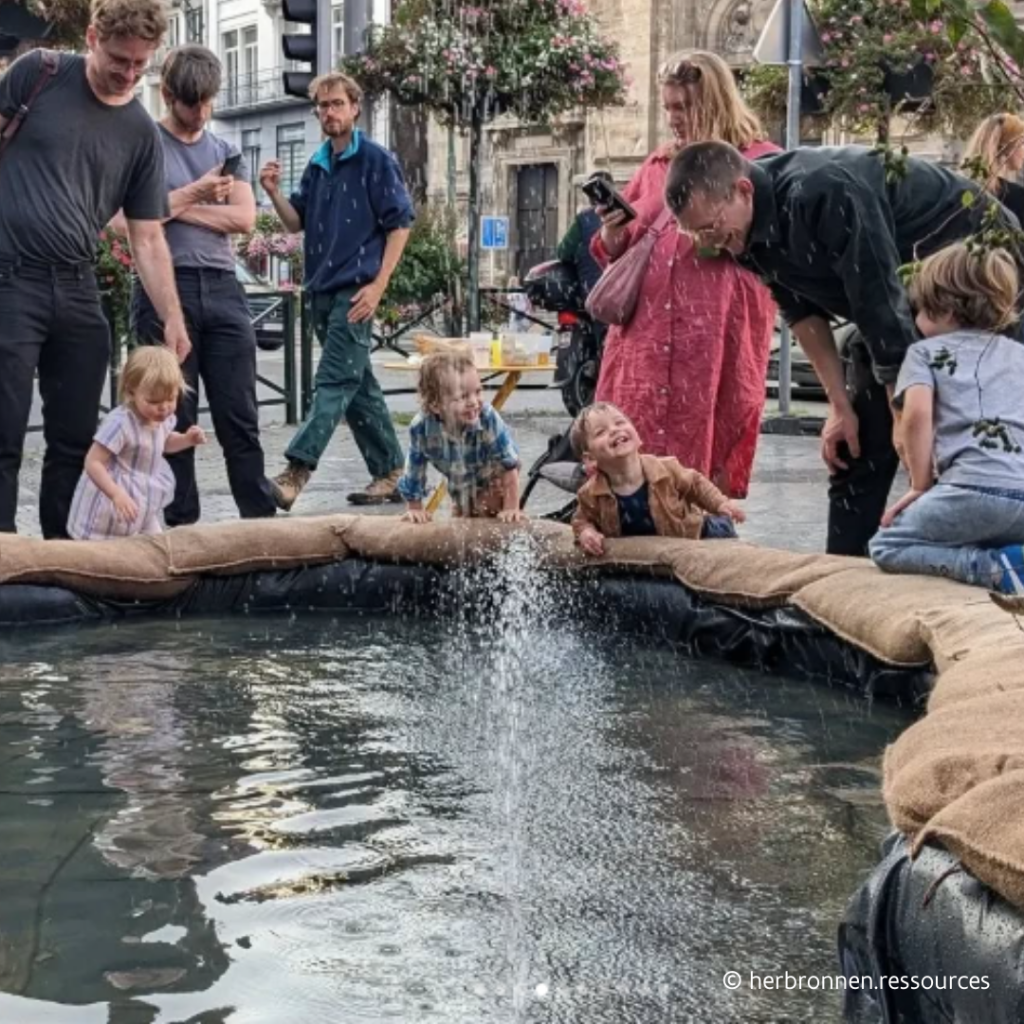 Tijdelijke ontmoetingsruimte aan het Sint-Joostplein in Brussel